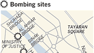Map: Iraq bombing sites