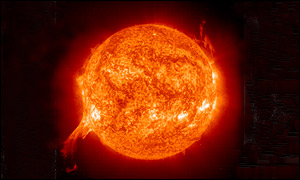 Eruption on the sun's surface
